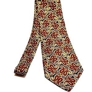 FENDI Necktie Cravatte Roma Silk Paisley Patterned 100% silk